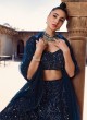 Navy Blue Designer Heavy Work Lehenga Choli